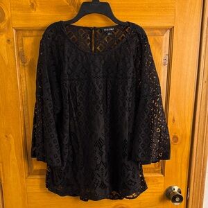 Roz & Ali Black Lace Blouse